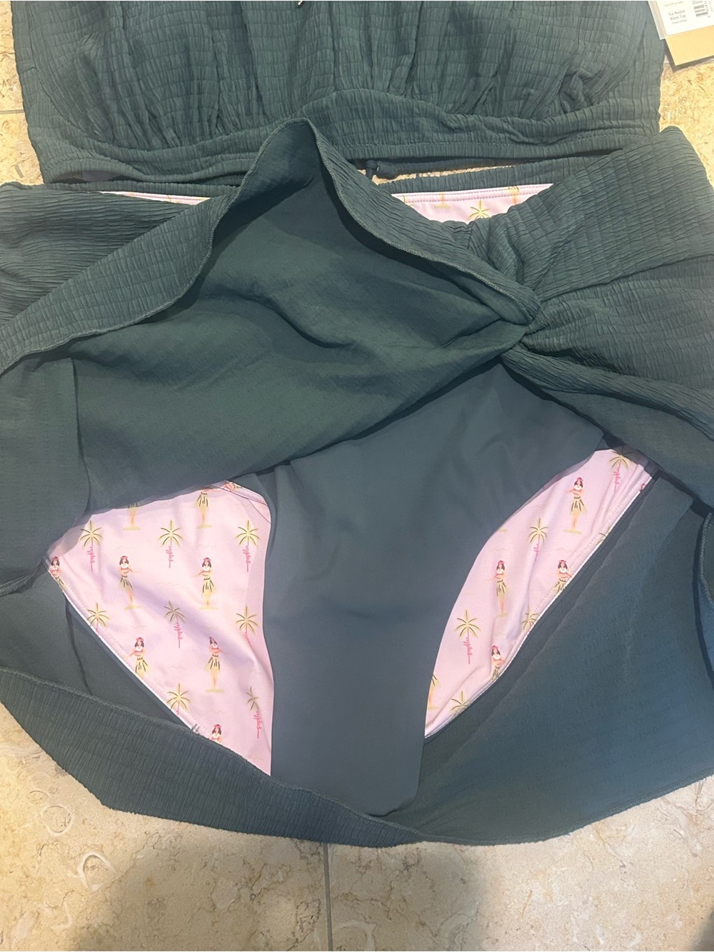 Popflex NWT Sea Maiden Bikini Top & Sunset Swim Skirt in Green Dilly Size 2X - Picture 9 of 12